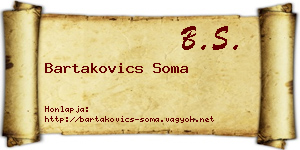 Bartakovics Soma névjegykártya
